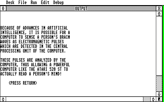 Card Guesser atari screenshot